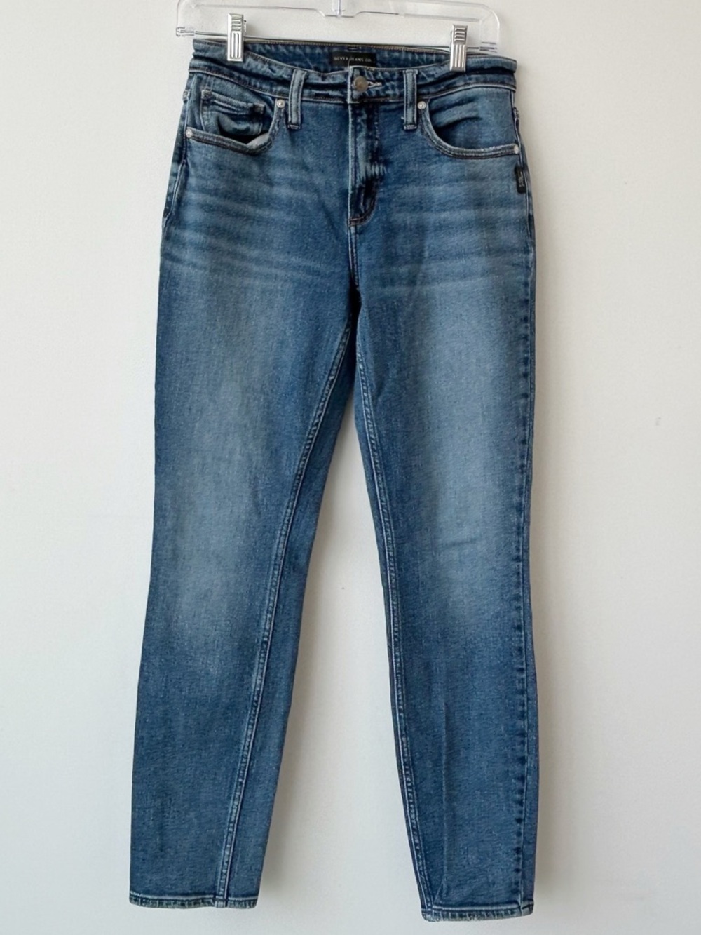 Silver Jeans Most Wanted Straight Leg Stretch Jeans Medium Wash W27 L31